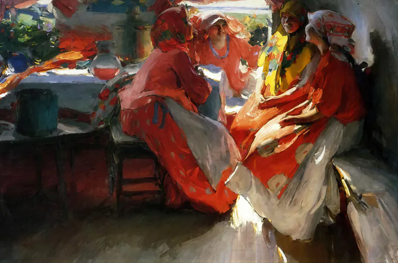 В гостях (В весенний праздник)