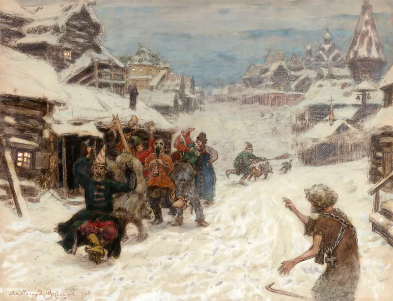 Средневековая Москва. Скоморохи