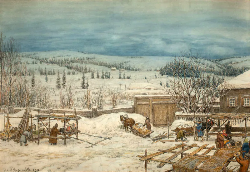 Приготовление к новогодней ярмарке