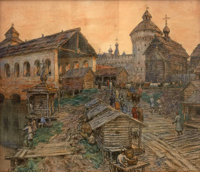 Воскресенский крытый мост. Москва