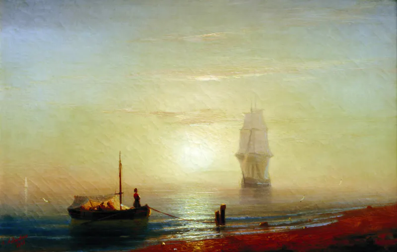 Закат на море