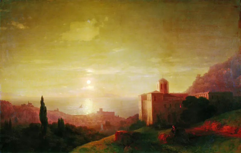 Лунная ночь на берегу моря