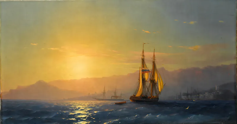 Закат на море