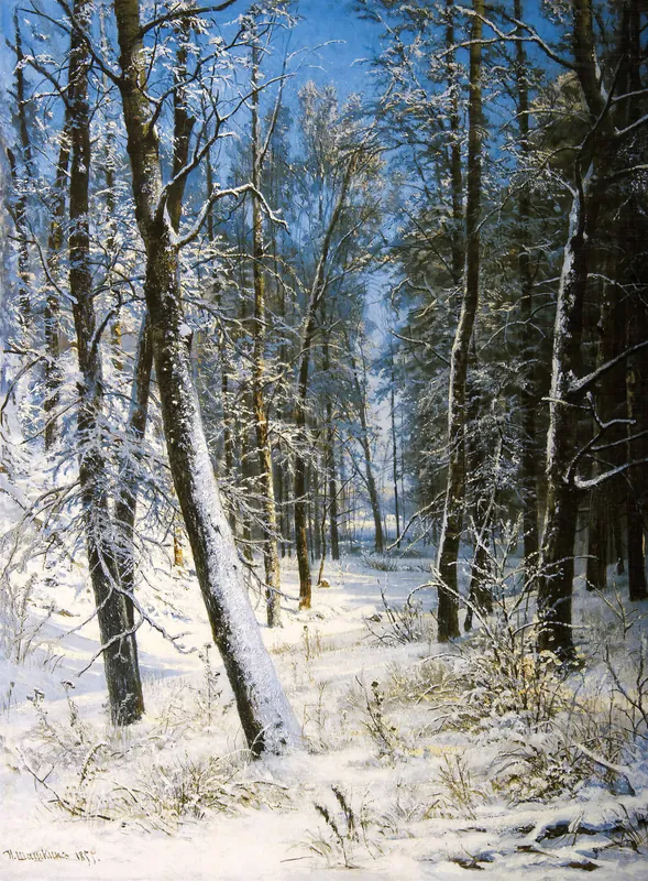 Зима в лесу (Иней)