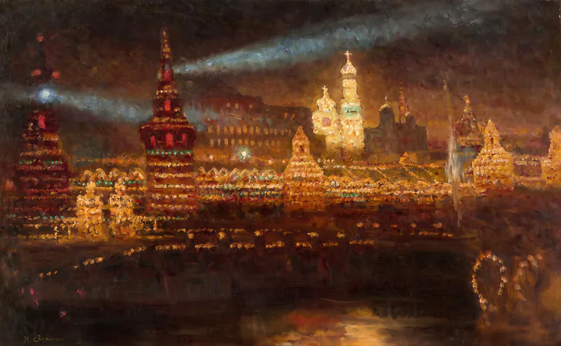 Иллюминация Московского Кремля