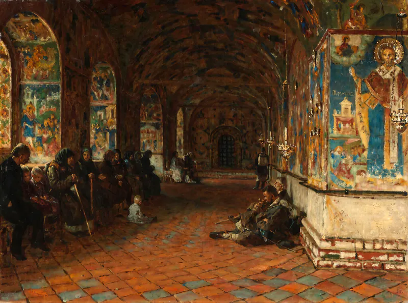 Паперть церкви Иоанна Предтечи в Толчкове. Ярославль